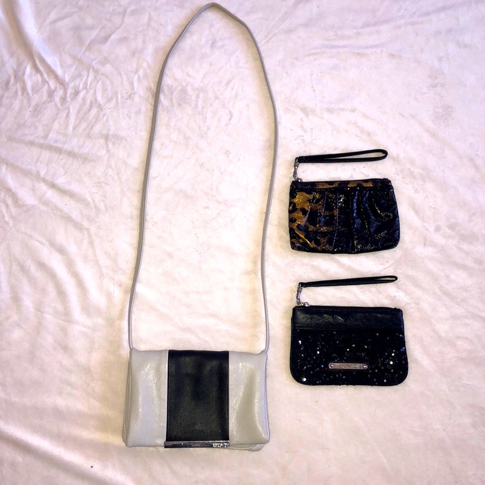 Express crossbody purse and two wristlets